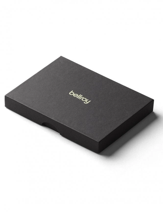 Bellroy Slim Sleeve Wallet - Charcoal and Cobalt Premium Leather Minimalist Bifold 8 Bellroy Slim Sleeve Wallet - Charcoal and Cobalt Premium Leather Minimalist Bifold - Image 6