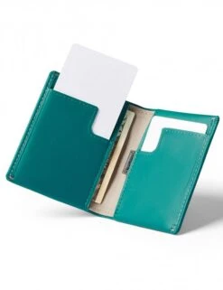 Bellroy Slim Sleeve Wallet in Teal – Premium Eco-Leather Minimalist Bifold -Fatbuddha Store slim sleeve wallet teal p35575 117077 medium