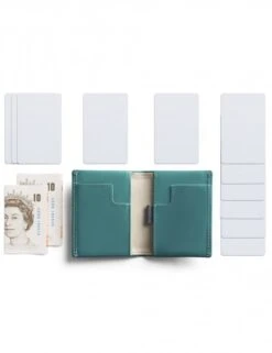 Bellroy Slim Sleeve Wallet in Teal – Premium Eco-Leather Minimalist Bifold -Fatbuddha Store slim sleeve wallet teal p35575 117081 medium