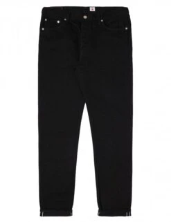 Slim Tapered Kaihara Purple X White Jeans- Black Rinsed