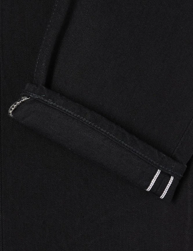 Slim Tapered Kaihara Purple X White Jeans- Black Rinsed 6 Slim Tapered Kaihara Purple X White Jeans- Black Rinsed - Image 4