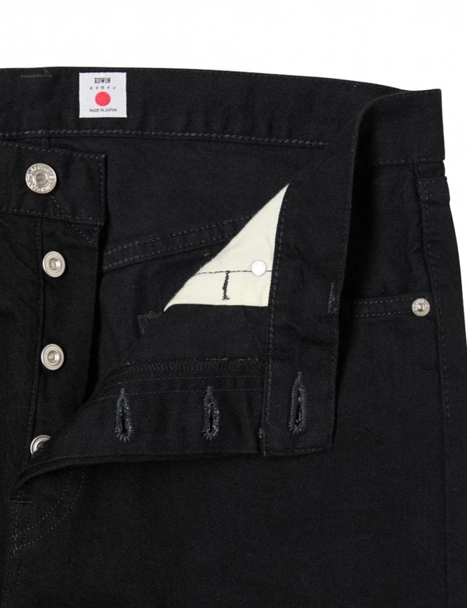 Slim Tapered Kaihara Purple X White Jeans- Black Rinsed 7 Slim Tapered Kaihara Purple X White Jeans- Black Rinsed - Image 5