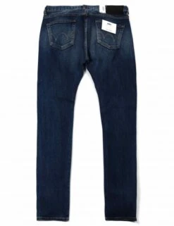 Slim Tapered Kaihara Selvedge Jeans - Blue Mid Used Wash -Fatbuddha Store slim tapered kaihara selvedge jeans blue mid used wash p27831 98540 medium