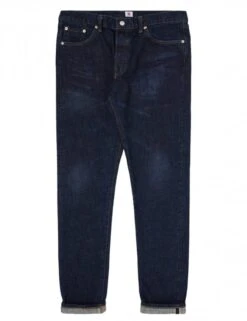 Slim Tapered Rainbow Selvedge Jeans - Blue Dark Used Wash