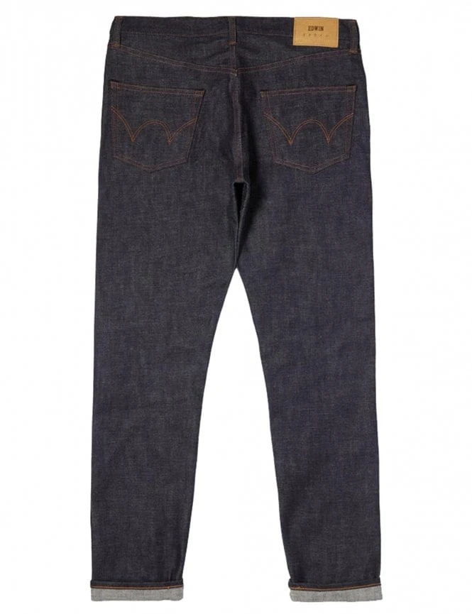 Slim Tapered Rainbow Selvedge Jeans - Blue Unwashed 4 Slim Tapered Rainbow Selvedge Jeans - Blue Unwashed - Image 2