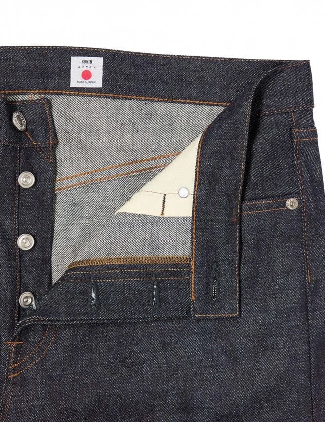 Slim Tapered Rainbow Selvedge Jeans - Blue Unwashed 5 Slim Tapered Rainbow Selvedge Jeans - Blue Unwashed - Image 3