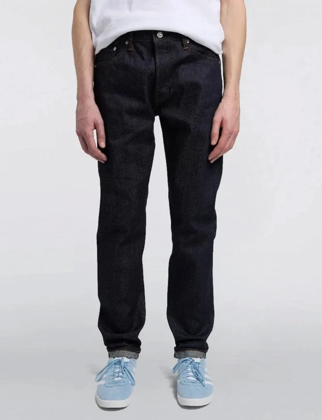 Slim Tapered Red Selvedge Jeans - Blue Unwashed 4 Slim Tapered Red Selvedge Jeans - Blue Unwashed - Image 2