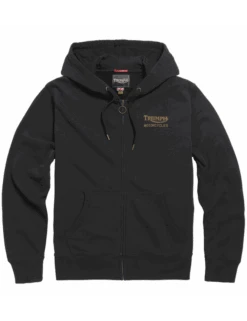 Spoke Logo Zip Hooded Jacket - Black