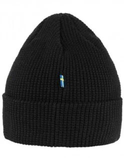 Fjallraven Tab Beanie Hat in Black – Recycled Waffle-Knit Cuffed Beanie 7 Fjallraven Tab Beanie Hat in Black – Recycled Waffle-Knit Cuffed Beanie -Fatbuddha Store tab beanie hat black p33375 112563 medium