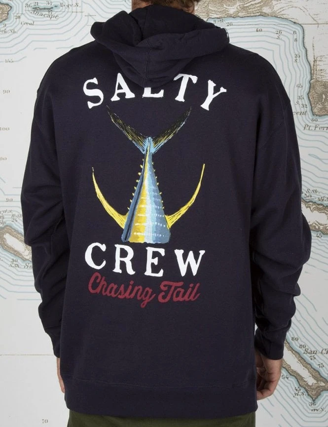Salty Crew Tailed Hooded Sweat - Navy 4 Salty Crew Tailed Hooded Sweat - Navy - Image 2