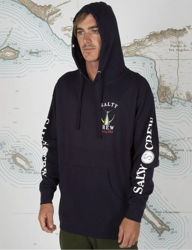 Salty Crew Tailed Hooded Sweat - Navy 6 Salty Crew Tailed Hooded Sweat - Navy - Image 4
