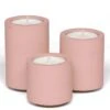 Concrete & Wax Tealight Trio Blush - Hand-Poured Stackable Concrete Candle Holder Set -Fatbuddha Store tealight trio blush p27635 115380 medium