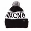 Nixon Teamster Pom Beanie Hat - Black & White Jacquard Wordmark Knit 2 Nixon Teamster Pom Beanie Hat - Black & White Jacquard Wordmark Knit -Fatbuddha Store teamster pom beanie hat black white p29730 103660 medium