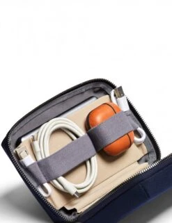 Bellroy Tech Kit Compact - Navy Blue Minimalist Tech & Cable Organizer Pouch -Fatbuddha Store tech kit compact navy p32757 110983 medium