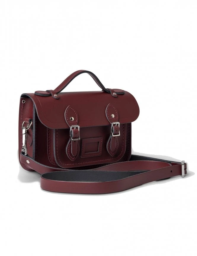 The Cambridge Satchel Company 8.5'' Mini Satchel in Oxblood – 100% Leather Handcrafted Bag with Top Handle 5 The Cambridge Satchel Company 8.5'' Mini Satchel in Oxblood – 100% Leather Handcrafted Bag with Top Handle - Image 3