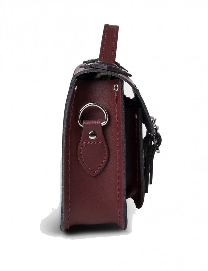 The Cambridge Satchel Company 8.5'' Mini Satchel in Oxblood – 100% Leather Handcrafted Bag with Top Handle 6 The Cambridge Satchel Company 8.5'' Mini Satchel in Oxblood – 100% Leather Handcrafted Bag with Top Handle - Image 4