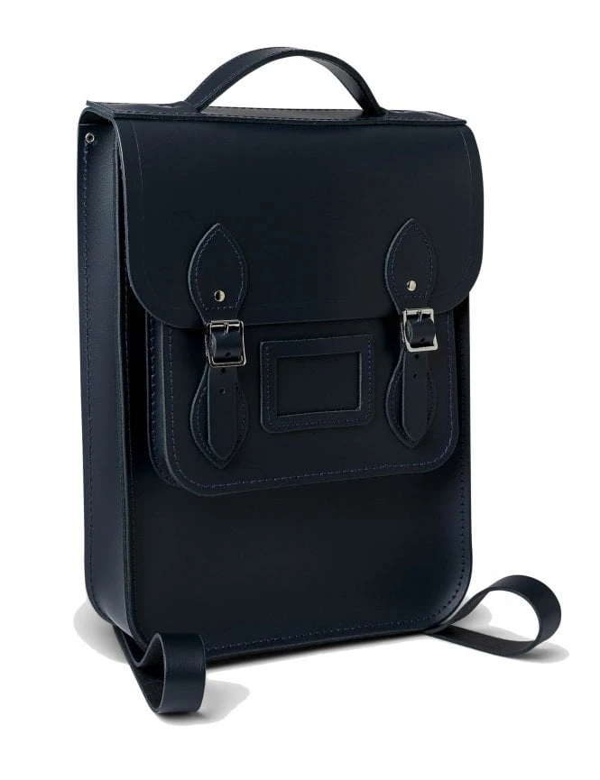 The Cambridge Satchel Company Navy Portrait Backpack - Handcrafted Vertical Leather Satchel 5 The Cambridge Satchel Company Navy Portrait Backpack - Handcrafted Vertical Leather Satchel - Image 3