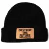 Loser Machine Token Beanie Black – 'Destroy The Future' Embroidered Knit Hat -Fatbuddha Store token beanie hat black p30315 103430 medium
