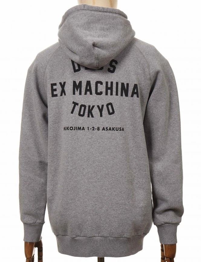 Deus Ex Machina Tokyo Address Hooded Sweat - Grey Heather 3 Deus Ex Machina Tokyo Address Hooded Sweat - Grey Heather