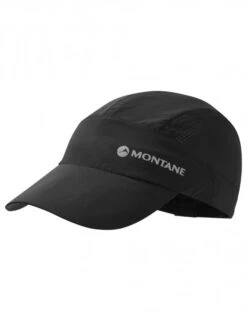 Montane Trail Lite Cap Black – Reflective Lightweight Performance Curved Bill Trail Hat