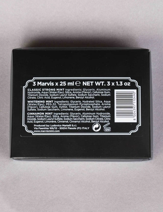 Marvis Travel Toothpaste (3x25ml) - Flavour Trio 6 Marvis Travel Toothpaste (3x25ml) - Flavour Trio - Image 4