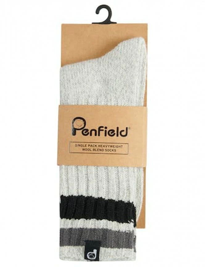 Penfield Vintage Grey Heather Two Colour Twist Hiking Socks – 2 Pack Cushioned Crew 3 Penfield Vintage Grey Heather Two Colour Twist Hiking Socks – 2 Pack Cushioned Crew