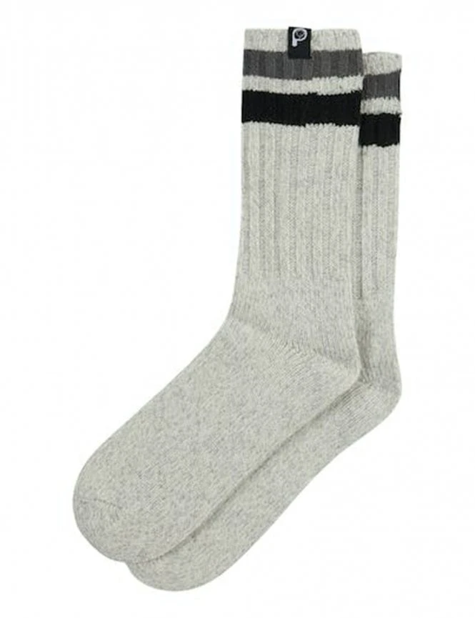 Penfield Vintage Grey Heather Two Colour Twist Hiking Socks – 2 Pack Cushioned Crew 4 Penfield Vintage Grey Heather Two Colour Twist Hiking Socks – 2 Pack Cushioned Crew - Image 2