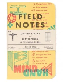 United States Of Letterpress Memo Book - Pack C