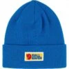 Fjallraven Vardag Classic Beanie - Alpine Blue Recycled Polyester Knit Hat -Fatbuddha Store vardag classic beanie hat alpine blue p33176 112587 medium