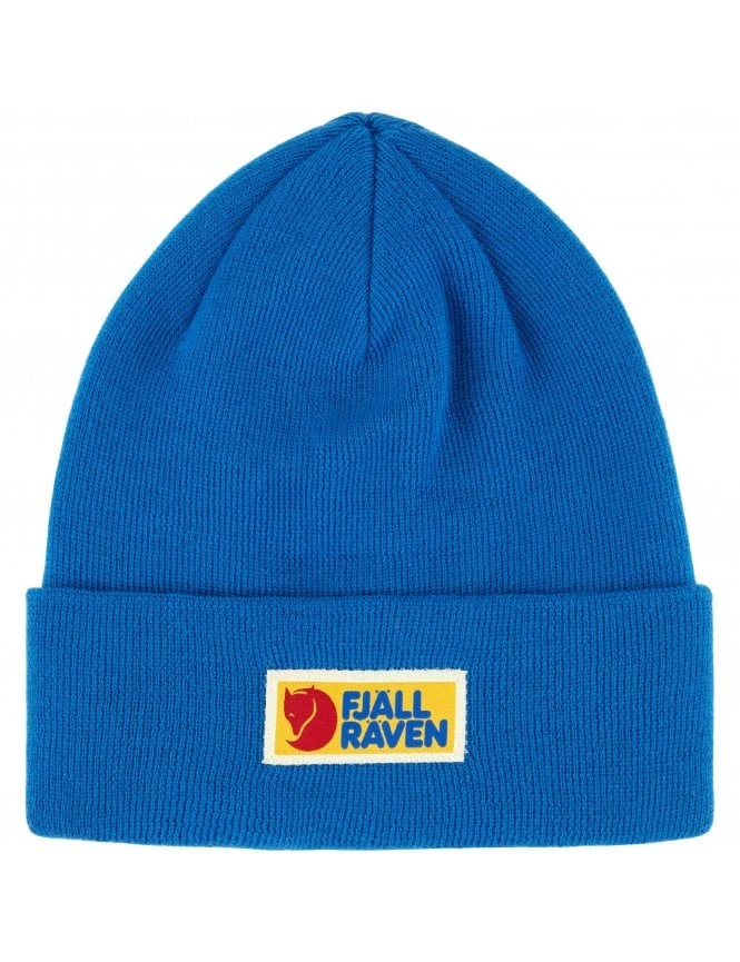 Fjallraven Vardag Classic Beanie - Alpine Blue Recycled Polyester Knit Hat 3 Fjallraven Vardag Classic Beanie - Alpine Blue Recycled Polyester Knit Hat