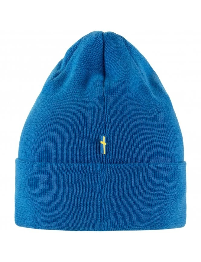 Fjallraven Vardag Classic Beanie - Alpine Blue Recycled Polyester Knit Hat 4 Fjallraven Vardag Classic Beanie - Alpine Blue Recycled Polyester Knit Hat - Image 2