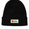 Fjallraven Black Vardag Classic Beanie Hat – Recycled Polyester Cuffed Knit -Fatbuddha Store vardag classic beanie hat black p27183 95063 medium