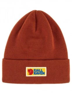 Fjallraven Vardag Classic Beanie - Terracotta Brown Recycled Polyester Knitted Hat