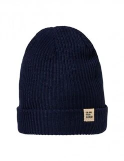Cotopaxi Wharf Beanie Hat - Maritime Navy Blue Ribbed Knit Cuffed Beanie