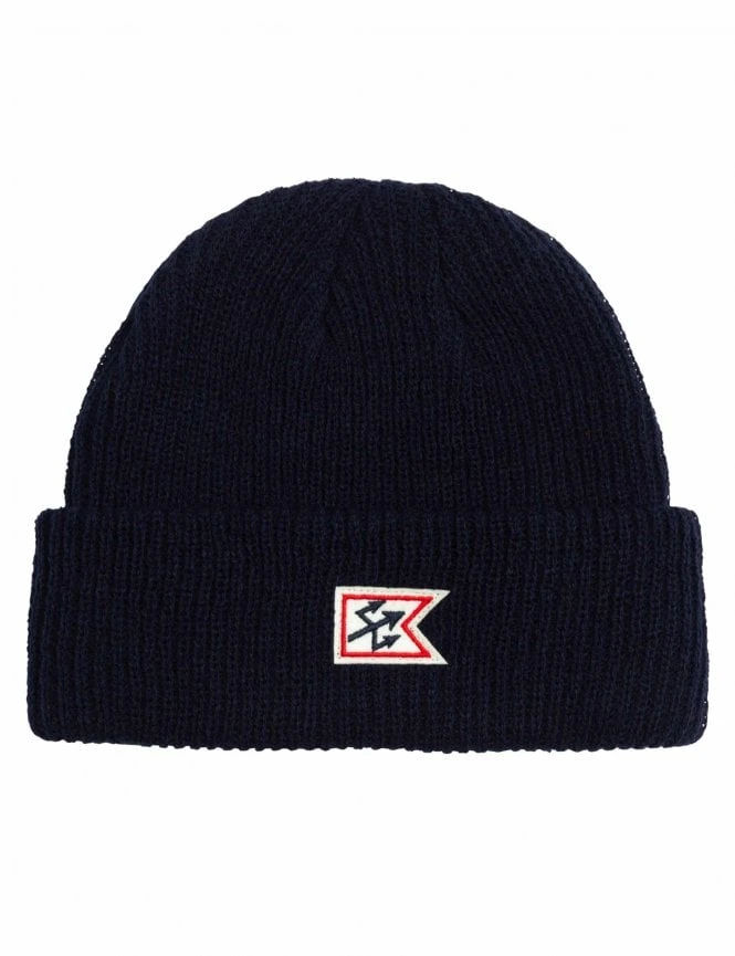 Dark Seas Whitemore Navy Blue Cuffed Beanie – Embroidered Anchor Felt Applique 3 Dark Seas Whitemore Navy Blue Cuffed Beanie – Embroidered Anchor Felt Applique