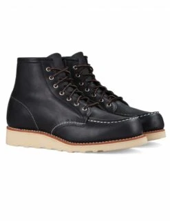 Women's 3373 Heritage 6" Moc Toe Boot - Black Boundary Leather