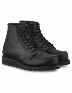 Women's 3380 Heritage 6" Moc Toe Boot - All Black Boundary Leather