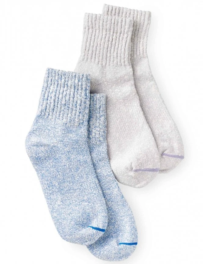Red Wing Women's Cool Grey & Navy 97673 Cotton Ragg Quarter Crew Socks - 2 Pack 3 Red Wing Women's Cool Grey & Navy 97673 Cotton Ragg Quarter Crew Socks - 2 Pack