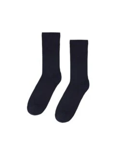 Colorful Standard Women's Navy Blue Merino Wool Blend Socks - Premium Seamless Crew
