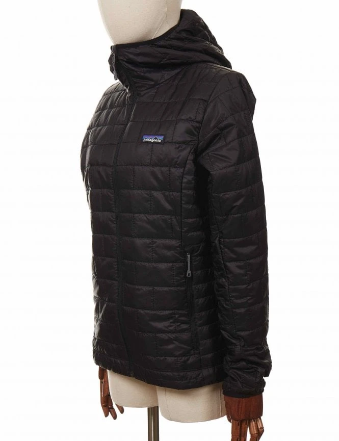 Patagonia Women's Nano Puff Hooded Jacket - Black 6 Patagonia Women's Nano Puff Hooded Jacket - Black - Image 4