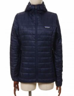 Patagonia Women's Nano Puff Hooded Jacket - Classic Navy