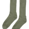 Colorful Standard Women's Organic Active Socks - Dusty Olive Green Sustainable Ribbed Socks