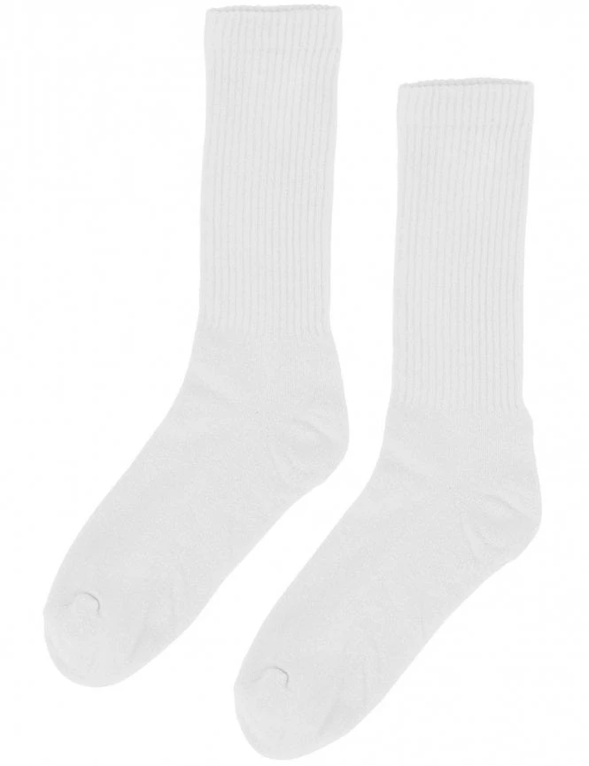 Colorful Standard Women's Organic Active Socks - Optical White Ribbed Cotton Crew 3 Colorful Standard Women's Organic Active Socks - Optical White Ribbed Cotton Crew