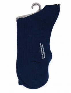 Pantherella Women's Rose 5.3 Rib Merino Wool Socks – Dark Blue Navy Premium Knit -Fatbuddha Store womens rose 5 3 rib merino wool sock dark blue p27897 96892 medium