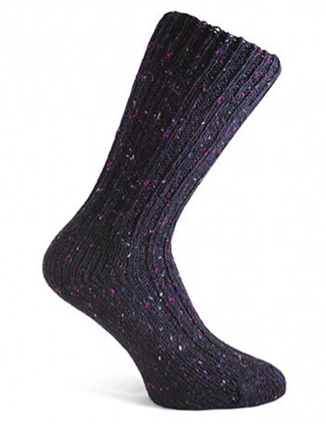 Donegal Socks Navy Tweed Wool Mix – Traditional Heritage Boot Socks 3 Donegal Socks Navy Tweed Wool Mix – Traditional Heritage Boot Socks