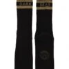 Dark Seas Workup Socks Black - Wordmark Ribbed Crew Socks
