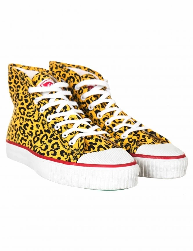 Obey Clothing X Warrior Hi Trainers - Leopard Energy Yellow 3 Obey Clothing X Warrior Hi Trainers - Leopard Energy Yellow