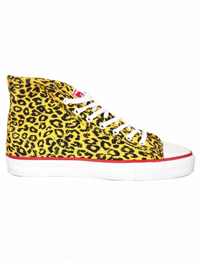 Obey Clothing X Warrior Hi Trainers - Leopard Energy Yellow 4 Obey Clothing X Warrior Hi Trainers - Leopard Energy Yellow - Image 2