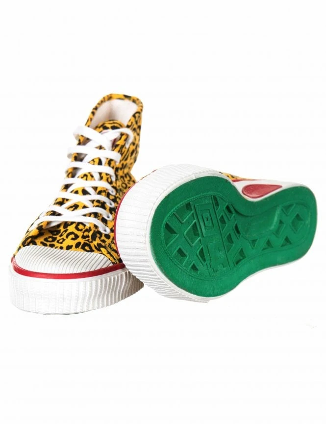 Obey Clothing X Warrior Hi Trainers - Leopard Energy Yellow 6 Obey Clothing X Warrior Hi Trainers - Leopard Energy Yellow - Image 4