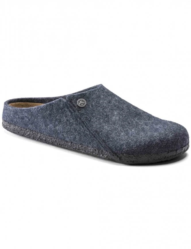 Birkenstock Zermatt Felt Slippers - Dark Blue 3 Birkenstock Zermatt Felt Slippers - Dark Blue